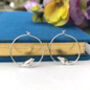 Sterling Silver Mini Robin Bird Hoop Earrings, thumbnail 9 of 12