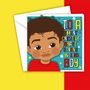Affirmation Brown Boys Birthday Card, thumbnail 1 of 5