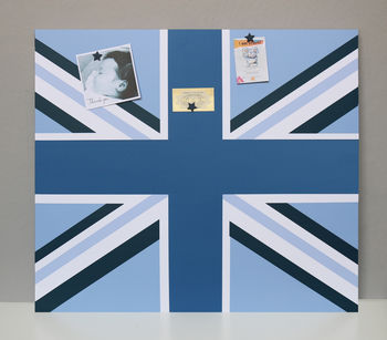 Giant Magnetic Noticeboard With Blue Union Flag Design, 2 of 2