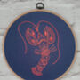 Lobster Banner Embroidery Kit, thumbnail 4 of 5