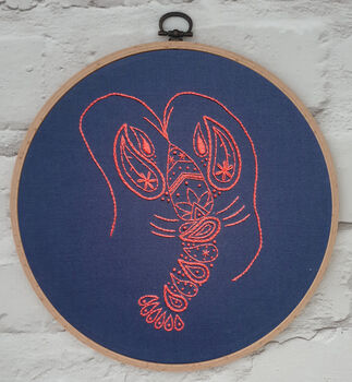 Lobster Banner Embroidery Kit, 4 of 5
