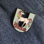 'Brave' Bear And 'Unique' Unicorn Enamel Pin Badge, thumbnail 6 of 9