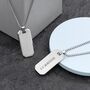 Personalised Men's Brushed Steel Dog Tag Necklace, thumbnail 1 of 6