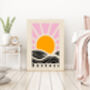 Bauhaus Sun Mid Century Print, thumbnail 2 of 4