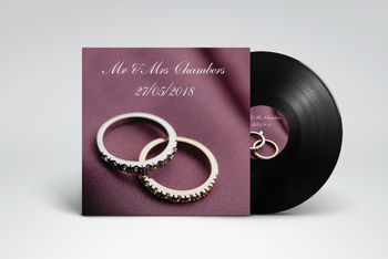 Personalised Seven Inch Wedding Vinyl Record, 7 of 8