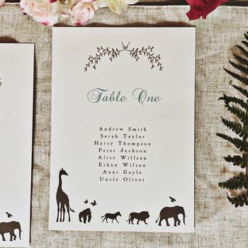 Safari Animals Wedding Stationery, 6 of 8