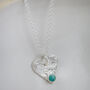 Sterling Silver Heart Charm Birthstone Pendant, thumbnail 3 of 5