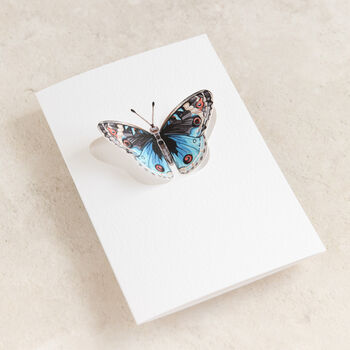 Blue Watercolour Butterfly Pop Out Card, 3 of 3