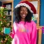 Multi Neon Trees Christmas Jumper Sweatshirt, thumbnail 5 of 10