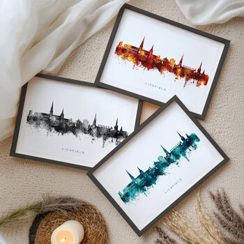 Lichfield Skyline Cityscape Art Print, 9 of 12