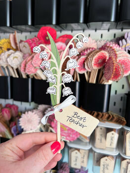 Personalised Wooden Flower Keepsake – Teacher Thank You Gift, 7 of 10