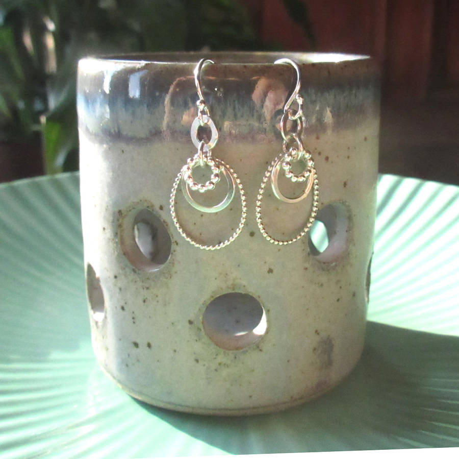 Sterling Silver Layered Circle Earrings By Marion Made Jewellery ...