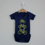 Personalised Babygrow With Bike Print, thumbnail 2 of 4