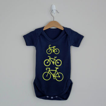 Personalised Babygrow With Bike Print, 2 of 4