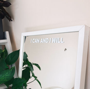 I Can And I Will Positive Affirmation Mirror Sticker, 2 of 3