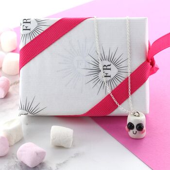 Happy Marshmallow Charm Necklace, 3 of 3