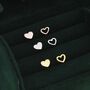 Mismatched Heart Small Stud Earrings Sterling Silver, thumbnail 4 of 12