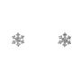 Sterling Silver Snowflake Stud Earrings With Cubic Zirconia, thumbnail 1 of 2