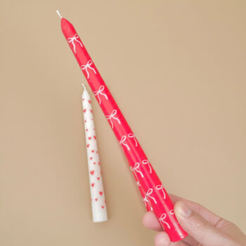 White And Pink Love Heart Valentine's Day Gift Candles, 6 of 10