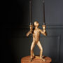 Antique Effect Gold Standing Monkey Candelabra, thumbnail 3 of 6