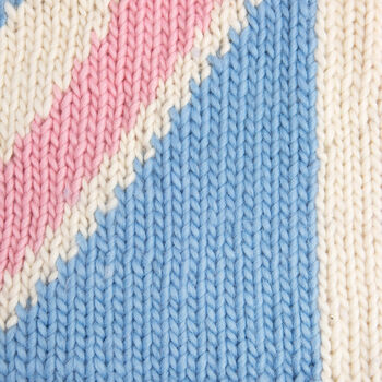 Union Jack Blanket Pastel Knitting Kit, 6 of 8
