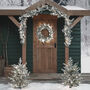 LED Outdoor Snowy Christmas Wreath Garland And Trees, thumbnail 4 of 4