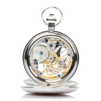 Woodford Sterling Silver Swiss Made Pocket Watch, 2 of 4