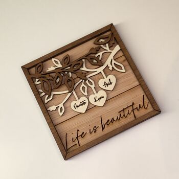 Personalized Wedding Gift Wooden Sign, 2 of 4