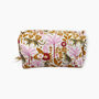 Leopard Print Cotton Washbag, Make Up Bag, With Waterproof Lining Pink, thumbnail 1 of 4