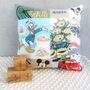 Keepsake Memory Pillow Made From Baby Clothes: Favourite Characters Patchwork Cushion Gift, thumbnail 1 of 12