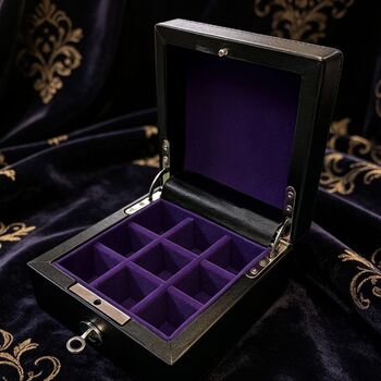 Personalised Hand Finished Leather Cufflink Box, 7 of 10