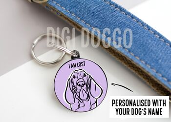 Basset Hound Outline ID Tag, 2 of 4
