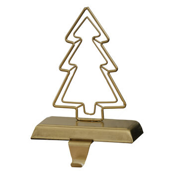 Gold Christmas Tree Stocking Holder, 2 of 3