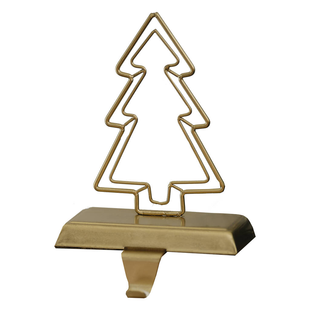 Gold Christmas Tree Stocking Holder By Ginger Ray