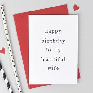 Husband Or Wife Birthday Card By The Two Wagtails