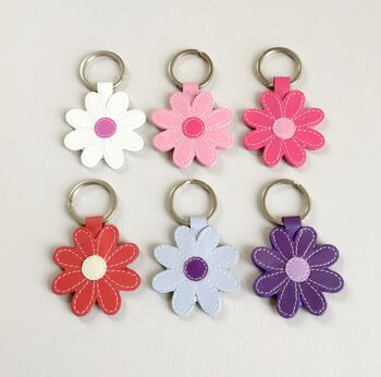 Leather Flower Keyring, 4 of 12