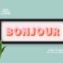 Framed Bonjour Typography Print, thumbnail 8 of 8