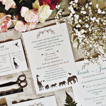 Safari Animals Wedding Stationery, 5 of 8