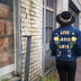 'Live, Laugh, Love' Tulip Embroidered Denim Jacket, thumbnail 2 of 5
