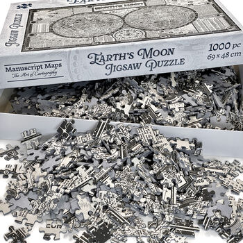 Moon Map Jigsaw Puzzle 500 And 1000 Pieces, 5 of 11