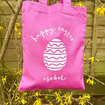 Personalised Happy Easter Egg Hunt Cotton Bag, 3 of 3