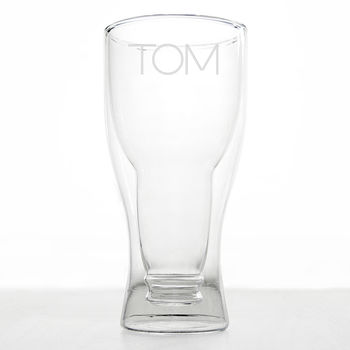 Personalised Bottoms Up Beer Glass, 4 of 4