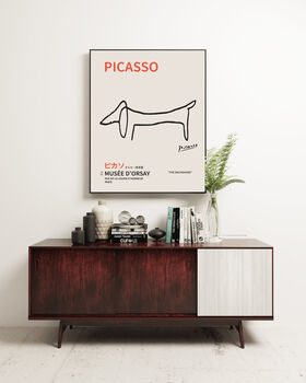 Picasso Japanese Dachshund Exhibition Art Print, 3 of 3