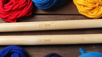 Personalised Bamboo Knitting Needles Two Pack Engraved, 2 of 8