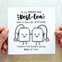 Bestie Tea Bag Pun Birthday Card, thumbnail 1 of 3