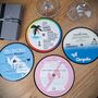 Four Record Coasters Fathers Day Music Fan Lover Real Vinyl Cork Bottoms, thumbnail 7 of 8