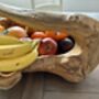 Huge Heavy 50–60cm Teak Wood Trug Bowl 5kg Fruit And Flower Holder, thumbnail 4 of 12