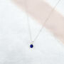 Sapphire Sterling Silver Charm Necklace September Birthstone Jewellery, thumbnail 1 of 2