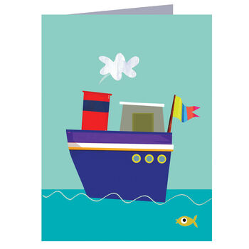 Mini Boat Greetings Card, 3 of 5