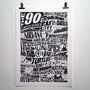 The Nineties 1990’s Decade Typography Print, thumbnail 2 of 11